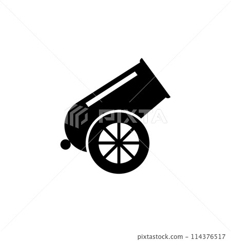 Circus Canon Flat Vector Icon 114376517