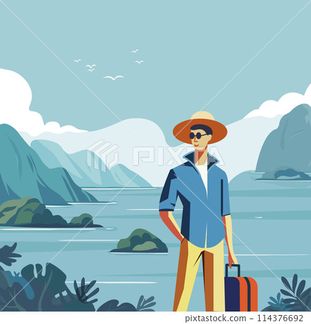 Tourism Travel Tourist Wild nature Summer Sea view 114376692