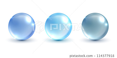 Blue water ball on an isolated white background. skin care with water droplets is absorbed into the skin and cells. use ads, lotions, serums, creams. medical and scientific concepts. vector. Blue water ball on an isolated white background. skin care with water droplets is absorbed into the skin and cells. use ads, lotions, serums, creams. medical and scientific concepts. vector. 114377918