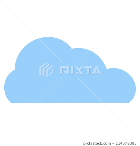 Blue Cloud Cartoon illustration Cloud Isolated Cloud Icon Simple Cloud Weather Element Season Element 114378393