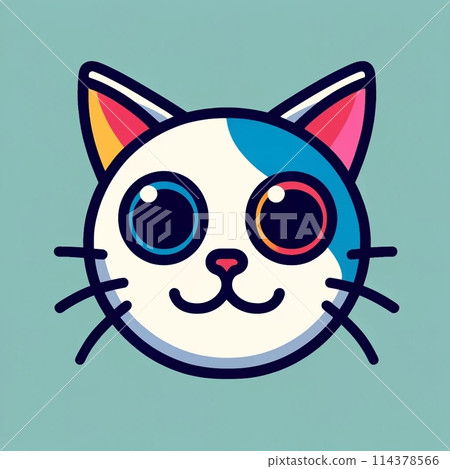 Cat's face 114378566