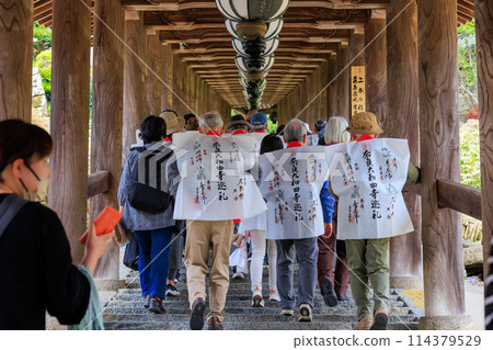 A pilgrimage to the four Yamato temples, walking along the corridor of the head temple, Hasedera Temple April 15, 2024 A pilgrimage to the four Yamato temples, walking along the corridor of the head temple, Hasedera Temple April 15, 2024 114379529