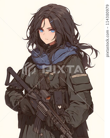 Airsoft anime-style character AI 114380979