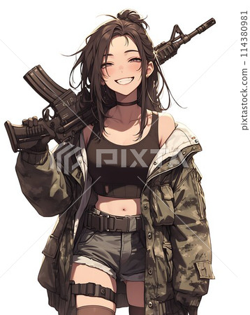 Airsoft anime-style character AI 114380981