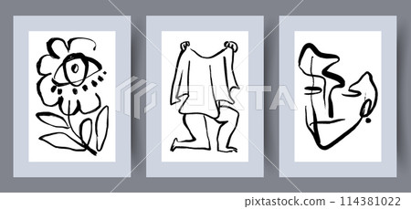 Abstract flower human face wall art print Abstract flower human face wall art print 114381022