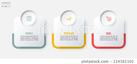 Business concept infographic template with option. 114381102