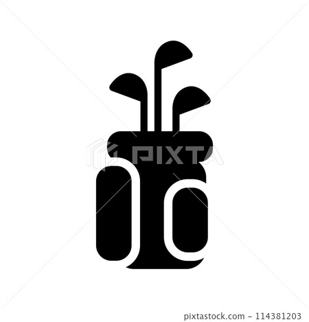Golf bag icon. Vector illustration graphic design Golf bag icon. Vector illustration graphic design 114381203