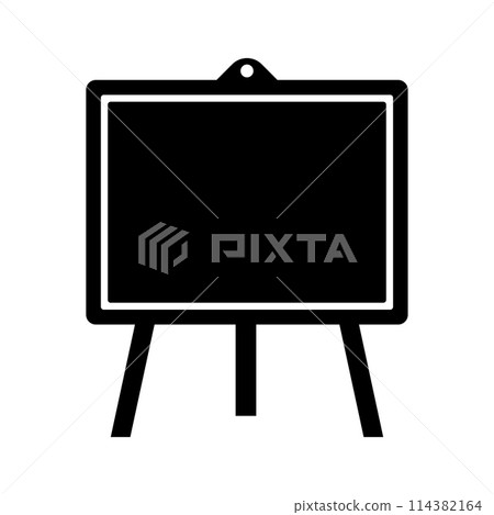 Whiteboard icon. Analytics presentation board. Vector illustration. Whiteboard icon. Analytics presentation board. Vector illustration. 114382164