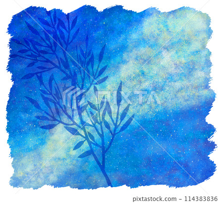 Bamboo and Milky Way Tanabata material Bamboo and Milky Way Tanabata material 114383836