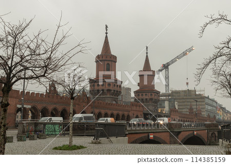 Oberbaumbrucke or Oberbaum Bridge over the Spree River in Berlin. Oberbaumbrucke or Oberbaum Bridge over the Spree River in Berlin. 114385159