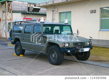 Parked Air Self-Defense Force vehicle Parked Air Self-Defense Force vehicle 114385946
