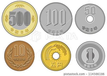 錢圖日本硬幣桌套裝 錢圖日本硬幣桌套裝 114386186