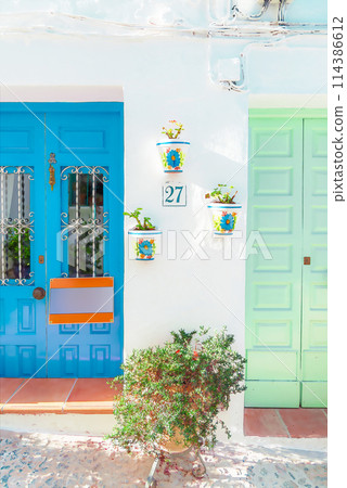 Spain: Village of white houses Spain: Village of white houses 114386612