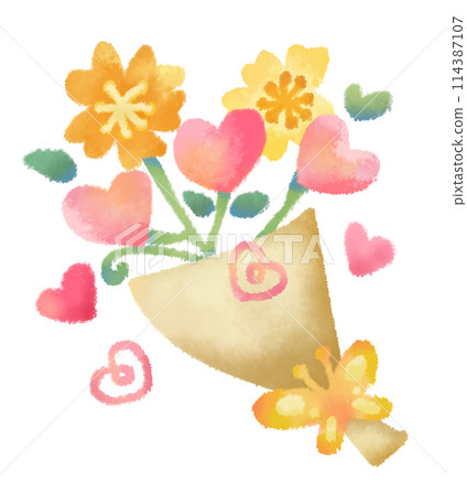 Bouquet and love confession Bouquet and love confession 114387107