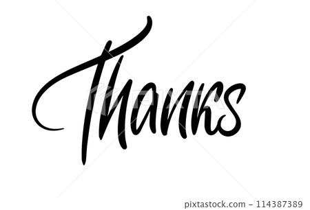 Thanks Brushpen Lettering Thanks Brushpen Lettering 114387389