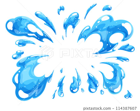 Water explosion effect 114387607