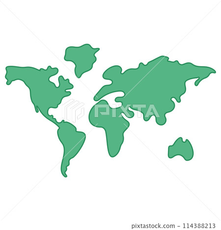 Silhouette of a continents map Earth planet Vector 114388213