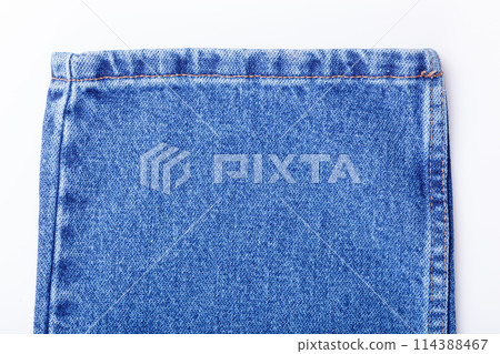 blue color jeans texture on white background blue color jeans texture on white background 114388467
