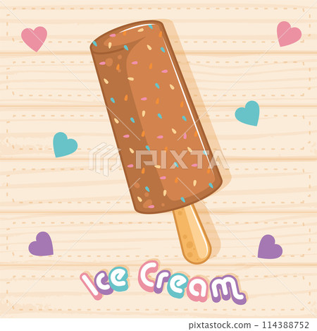 Pastry colored popsicle Vector Pastry colored popsicle Vector 114388752