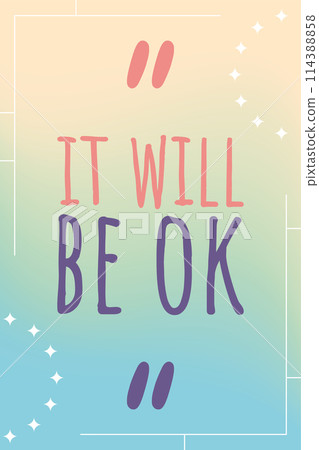 Colorful gradient background with motivational text Vector 114388858