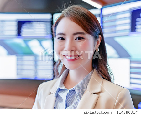 微笑播報新聞的女新聞主播_2 微笑播報新聞的女新聞主播_2 114390314