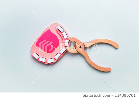 Children's toys dentist profession , teeth and dental treatment tools  114390701