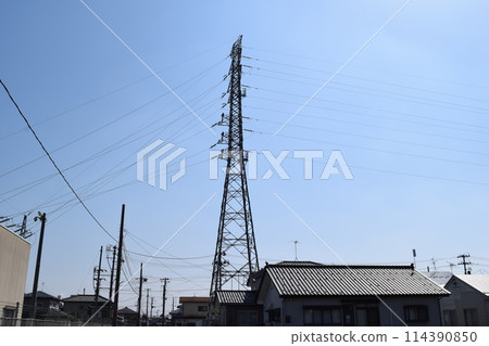 輸電塔高壓交流電 輸電塔高壓交流電 114390850