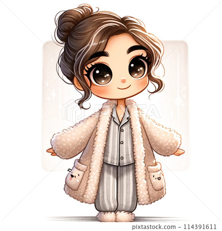 穿著睡衣的女人 穿著睡衣的女人 114391611