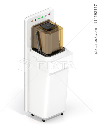 Isometric image of a load port for semiconductor manufacturing on a white background 114392557