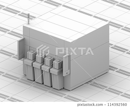 Clay rendering image of etching and cleaning equipment for semiconductor manufacturing 114392560