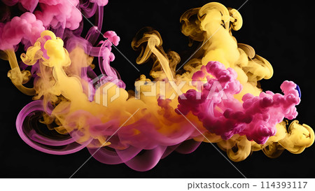 Colorful flames / smoke 114393117
