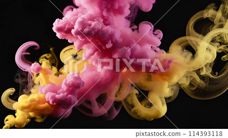 Colorful flames / smoke 114393118