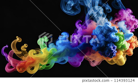 Colorful flames / smoke 114393124
