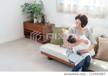Mother holding a baby Mother holding a baby 114393967
