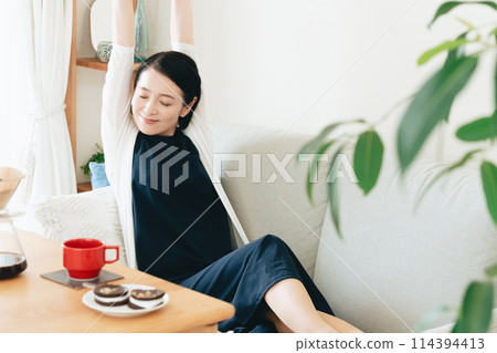 A growing middle-aged woman 114394413