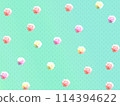 玫瑰圖案（綠色背景） 114394622