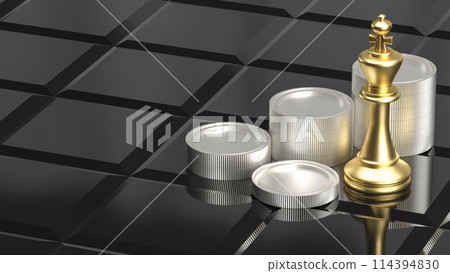 The Gold King Chess for Business concept 3d rendering. The Gold King Chess for Business concept 3d rendering. 114394830