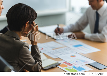 開會的商務人士：商務場景 114395905