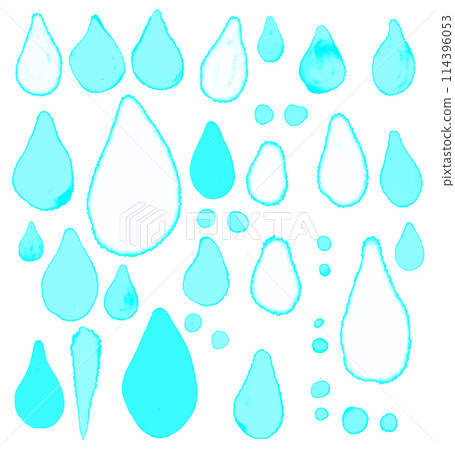 用水彩筆繪製的水滴插圖 114396053