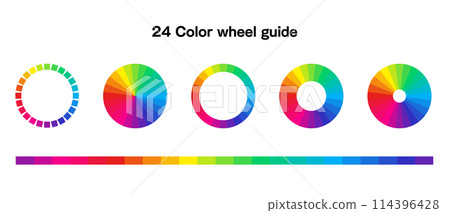 顏色選擇器圓圈和 24 種色調集 114396428