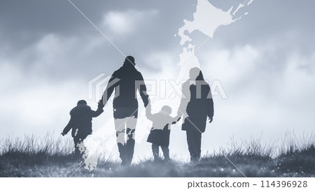 日本少子化問題的圖像。 114396928