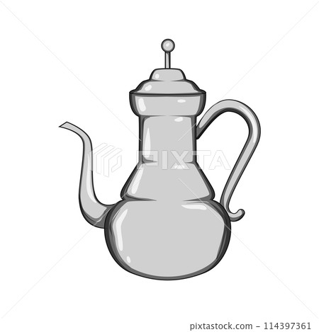 saudi arabic tea pot cartoon vector illustration 114397361