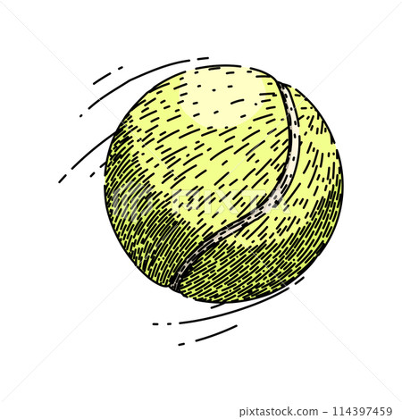 green tennis ball sketch hand drawn vector green tennis ball sketch hand drawn vector 114397459