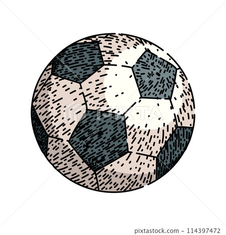 leather soccer ball sketch hand drawn vector leather soccer ball sketch hand drawn vector 114397472