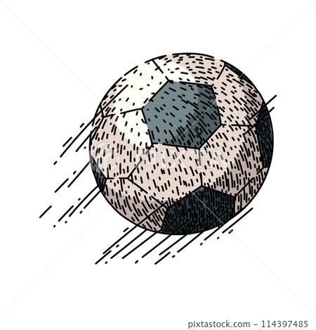 equipment soccer ball sketch hand drawn vector equipment soccer ball sketch hand drawn vector 114397485