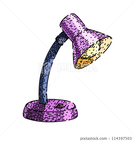 light desk lamp sketch hand drawn vector light desk lamp sketch hand drawn vector 114397503