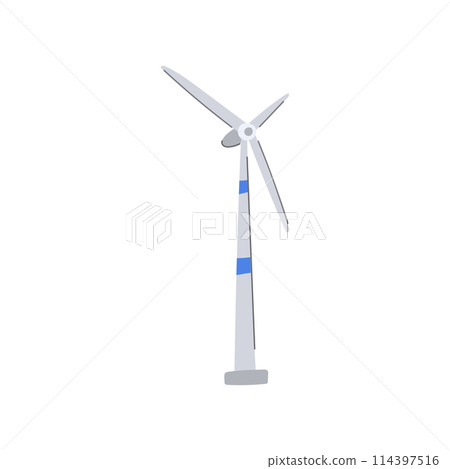 green wind turbine cartoon vector illustration 114397516