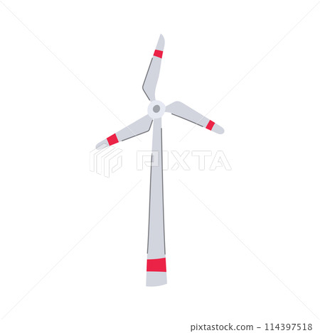 industry wind turbine cartoon vector illustration industry wind turbine cartoon vector illustration 114397518