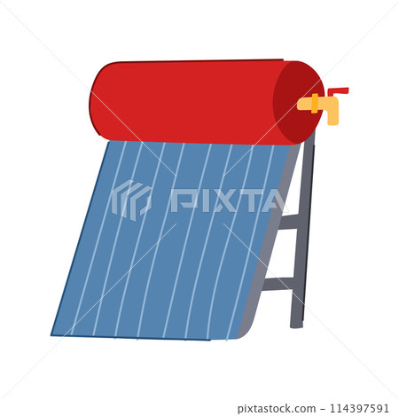 boiler solar water heater cartoon vector illustration 114397591