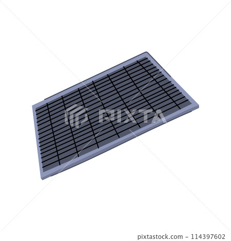 cell solar panel cartoon vector illustration 114397602